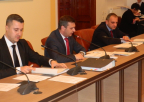 Vicepreședintele Ionuț Popovici, președintele Silviu Hurduzeu și secretarul Darian Ciobanu