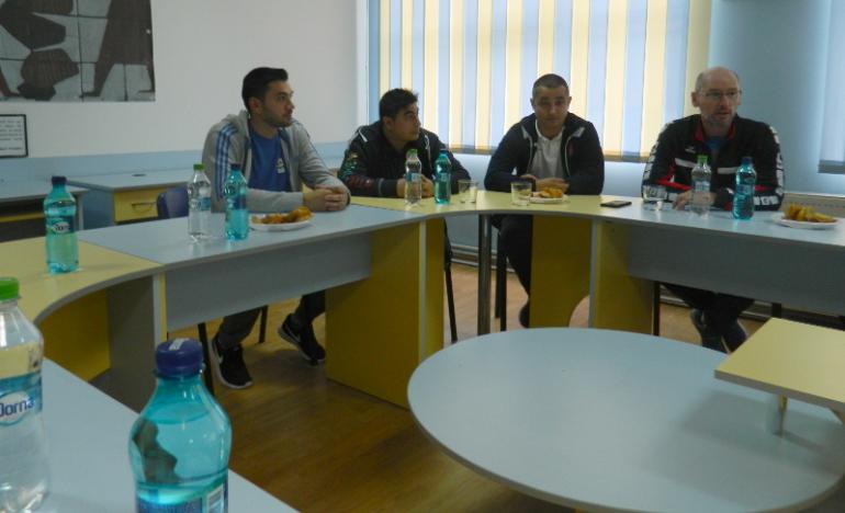 De la stânga la dreapta: Ermil Popescu, Cornel Burduhosu, Adrian Meleancă, Robert Bălan