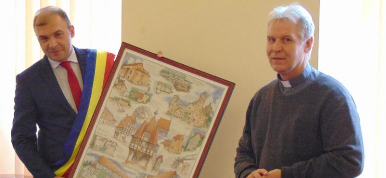 Felix Borcean şi preotul Michael Ritzert